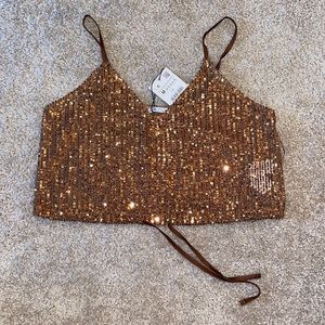 Gold Zara Top